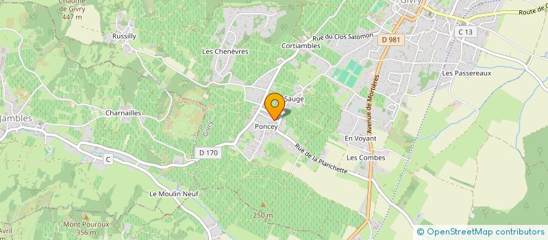 localisation de l'entreprise EARL DUCRET PIERRE à GIVRY