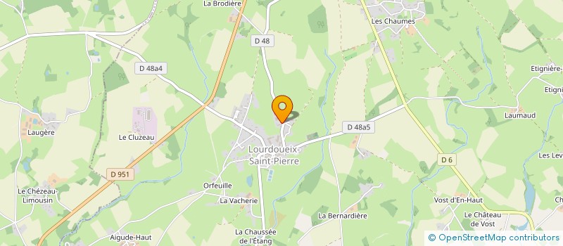 localisation de l'entreprise EARL DUPLAIX à LOURDOUEIX-SAINT-PIERRE