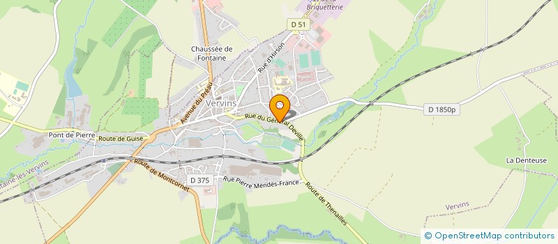 localisation de l'entreprise EARL DUSSANCOURT  VERVINS