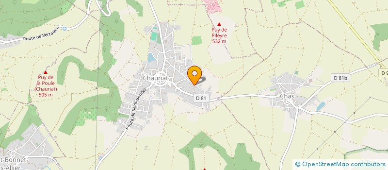 localisation de l'entreprise EARL DV AGRI  CHAURIAT