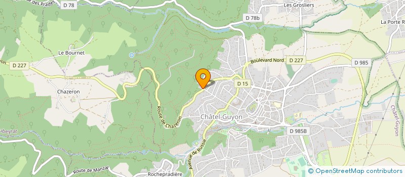 localisation de l'entreprise EARL ECOLE D'EQUITATION DE CHAZERON  CHATEL-GUYON