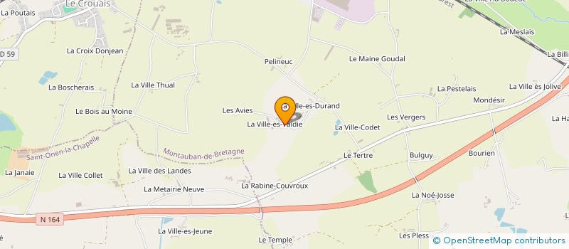 localisation de l'entreprise EARL ECORCHARD à MONTAUBAN-DE-BRETAGNE