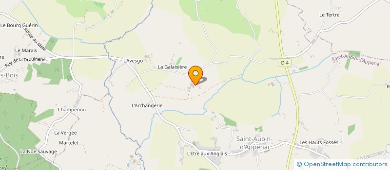 localisation de l'entreprise EARL ECURIE BOIS DOUFRAY à SAINT-AUBIN-D'APPENAI