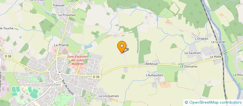 localisation de l'entreprise EARL ECURIE DE LA CHERBONNAIS  GUICHEN