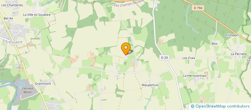 localisation de l'entreprise EARL ECURIE DES AUBRIAIS  LES CHAMPS-GERAUX