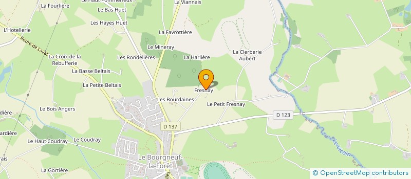 localisation de l'entreprise EARL ECURIE VITTORI - HARAS DE LA FORET à LE BOURGNEUF-LA-FORET