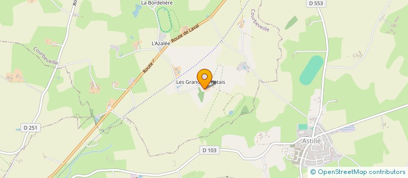 localisation de l'entreprise EARL ECURIE Y.J. LE BEZVOET  COURBEVEILLE