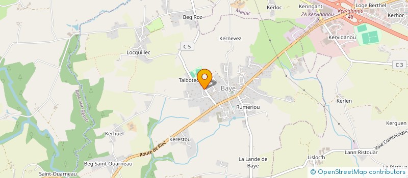 localisation de l'entreprise EARL ECURIES DE LOCQUILLEC  BAYE
