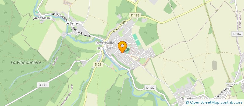 localisation de l'entreprise EARL ECURIES DE QUILLY à BRETTEVILLE-SUR-LAIZE