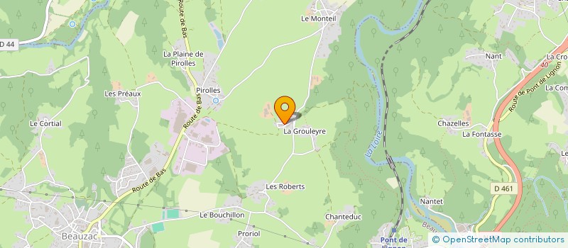 localisation de l'entreprise EARL ELEVAGE CALVET à BEAUZAC