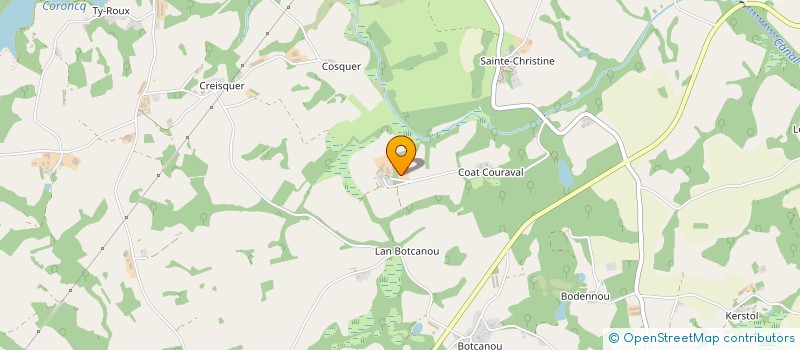 localisation de l'entreprise EARL ELEVAGE DE KERBLOUZE à GLOMEL