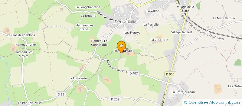 localisation de l'entreprise EARL ELEVAGE DE LA FRASERIE à BRICQUEBEC-EN-COTENTIN