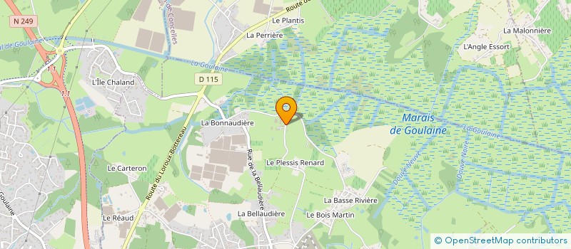 localisation de l'entreprise EARL ELEVAGE DE LA GOULAINE à HAUTE-GOULAINE