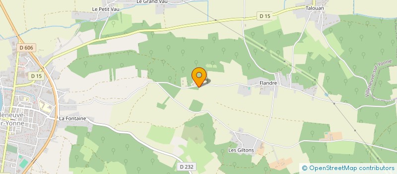localisation de l'entreprise EARL ELEVAGE DES CHAMPS DU GUET à VILLENEUVE-SUR-YONNE