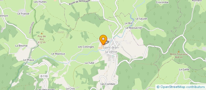localisation de l'entreprise EARL ELEVAGE DU BOUTET à SAINT-JEAN-LA-VETRE