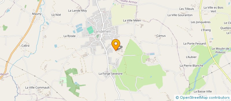 localisation de l'entreprise EARL ELEVAGE DU HAUT QUARTIER  LANDEHEN