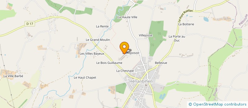 localisation de l'entreprise EARL ELEVAGE DU REPOSOIR à HENANBIHEN