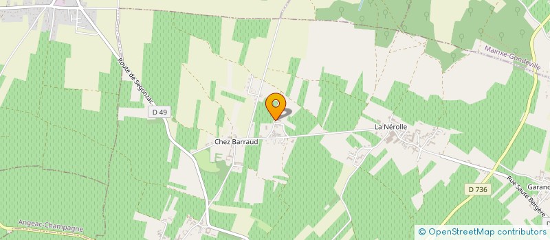 localisation de l'entreprise EARL ELIE RABY à SEGONZAC