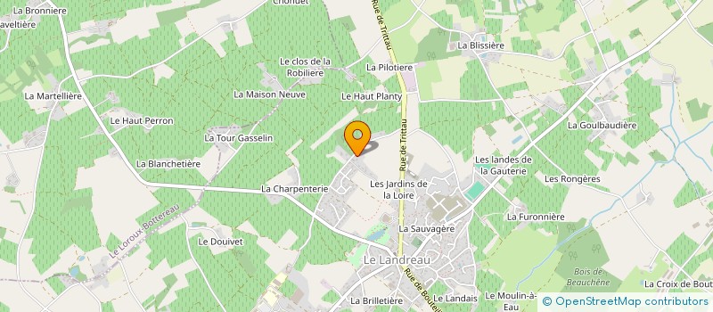 localisation de l'entreprise EARL ERIC HUTEAU à LE LANDREAU
