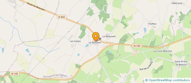 localisation de l'entreprise EARL ESP LE RABEAU à MAGNAC-LAVAL
