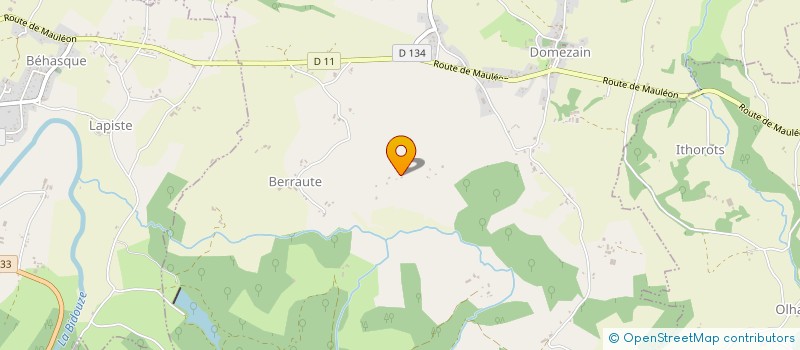 localisation de l'entreprise EARL EYHARTZEA à DOMEZAIN-BERRAUTE