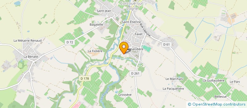 localisation de l'entreprise EARL FAISANDERIE DE LA NORMANDIERE à CORCOUE-SUR-LOGNE