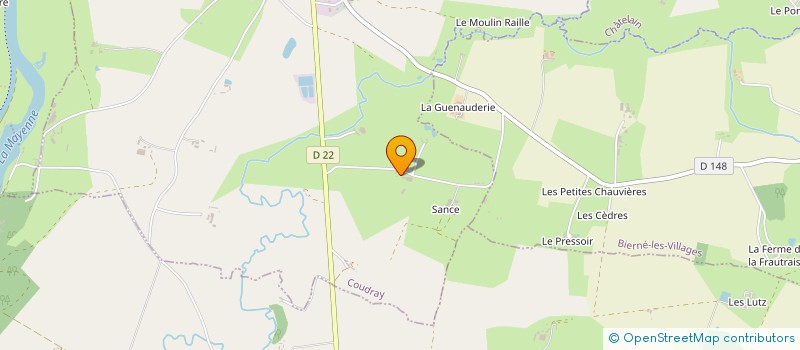 localisation de l'entreprise EARL FARIBEAULT à COUDRAY