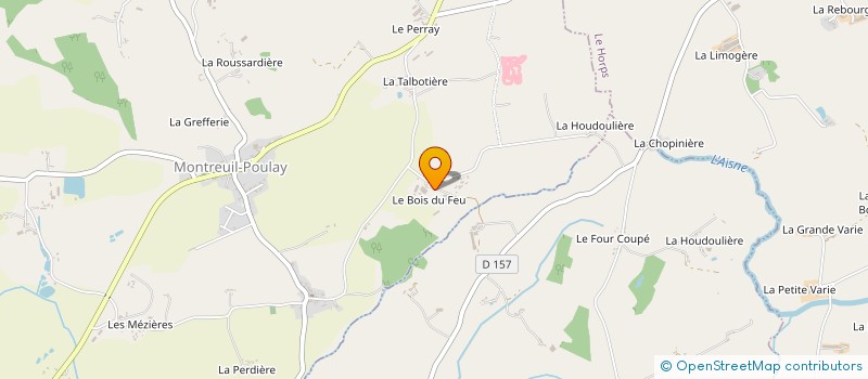 localisation de l'entreprise EARL FAVERIE à MONTREUIL-POULAY