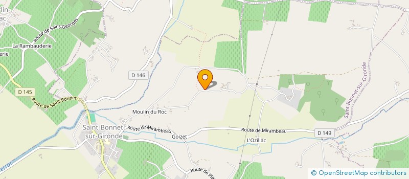 localisation de l'entreprise EARL FEDON SAUVIGNON à SAINT-BONNET-SUR-GIRONDE