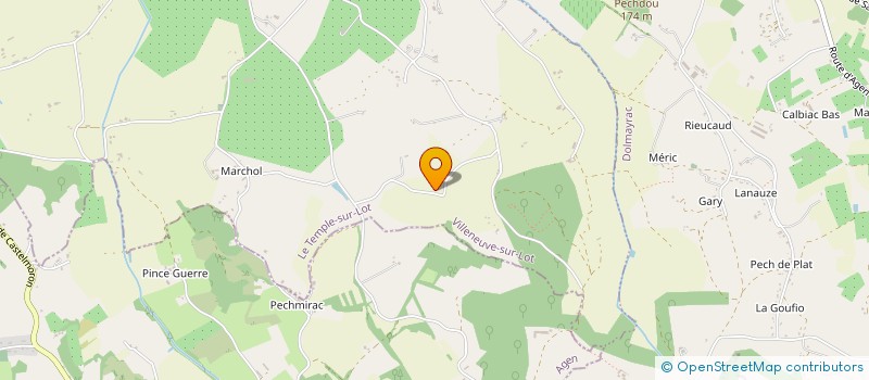 localisation de l'entreprise EARL FERME BIO DE RIGOUL  LE TEMPLE-SUR-LOT