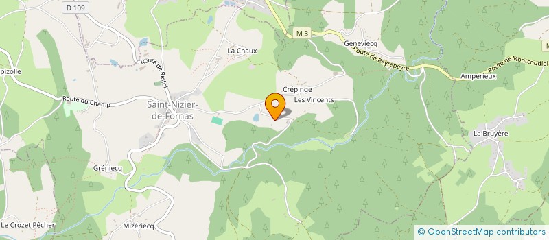 localisation de l'entreprise EARL FERME COQUARD  SAINT-NIZIER-DE-FORNAS