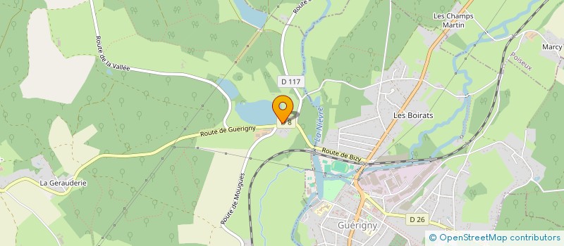 localisation de l'entreprise EARL FERME DE BIZY à PARIGNY LES VAUX