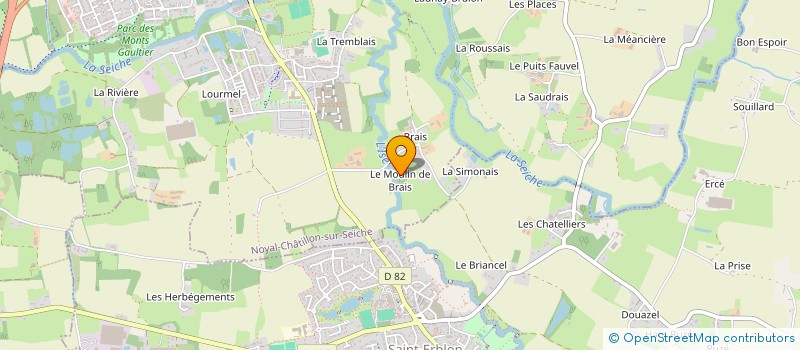 localisation de l'entreprise EARL FERME DE BRAY  NOYAL-CHATILLON-SUR-SEICHE