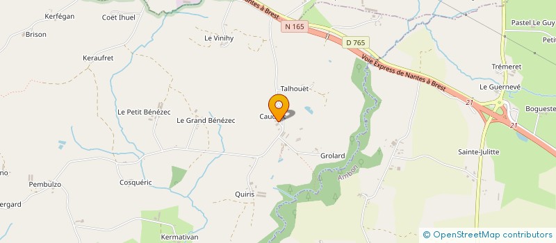 localisation de l'entreprise EARL FERME DE CAUDREC à SURZUR