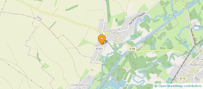 localisation de l'entreprise EARL FERME DE LA FONTAINE  SISSY