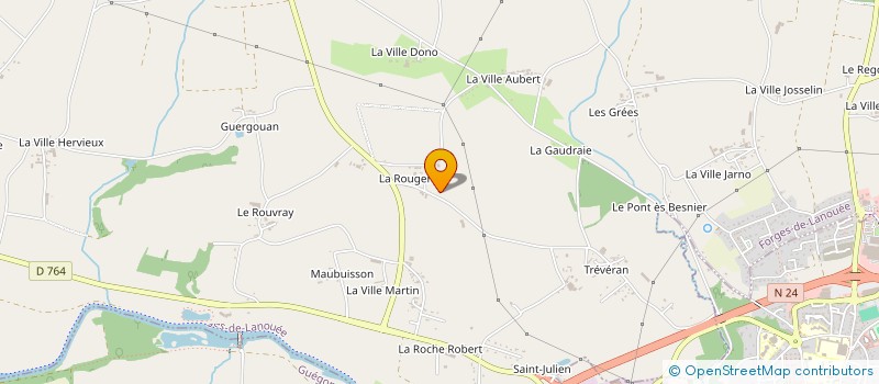localisation de l'entreprise EARL FERME DE LA ROUGERAIE à FORGES DE LANOUEE