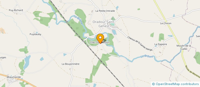 localisation de l'entreprise EARL FERME DE LA VALLEE DE LA BRAME  ORADOUR-SAINT-GENEST