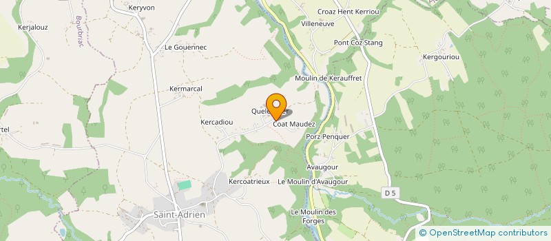 localisation de l'entreprise EARL FERME EQUESTRE DE COAT MAUDEZ  SAINT-ADRIEN