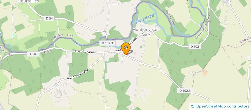 localisation de l'entreprise EARL FERME EQUESTRE DE MONTIGNY à MONTIGNY-SUR-AVRE