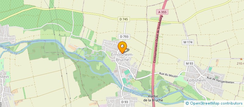 localisation de l'entreprise EARL FERME HUMANN à ERNOLSHEIM-BRUCHE