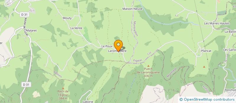 localisation de l'entreprise EARL FOISSAC PIERRE  FELZINS