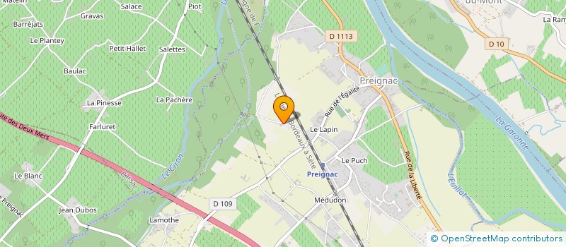 localisation de l'entreprise EARL FONTAN  PREIGNAC