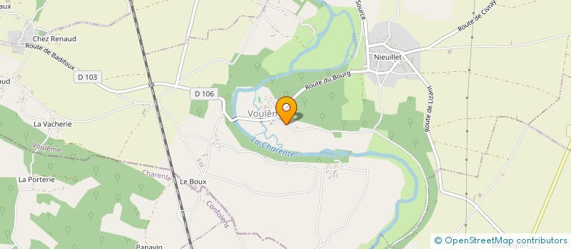 localisation de l'entreprise EARL FONTENEAU  VOULEME