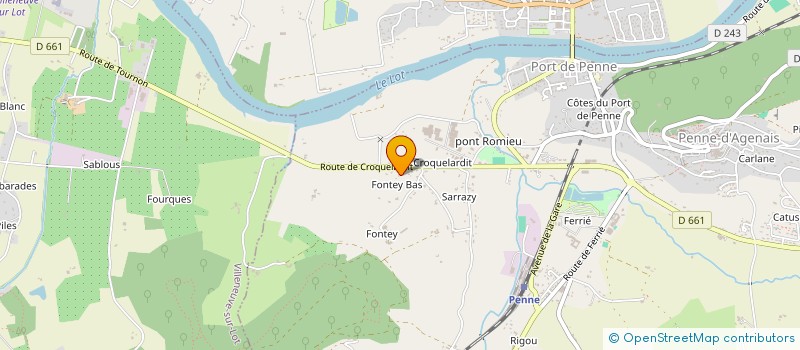 localisation de l'entreprise EARL FONTEY à PENNE D'AGENAIS