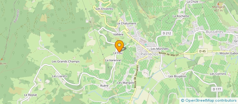 localisation de l'entreprise EARL FORTUNE  PIERRECLOS