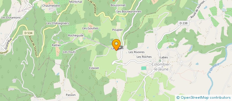 localisation de l'entreprise EARL FOUREL à COLOMBIER-LE-JEUNE