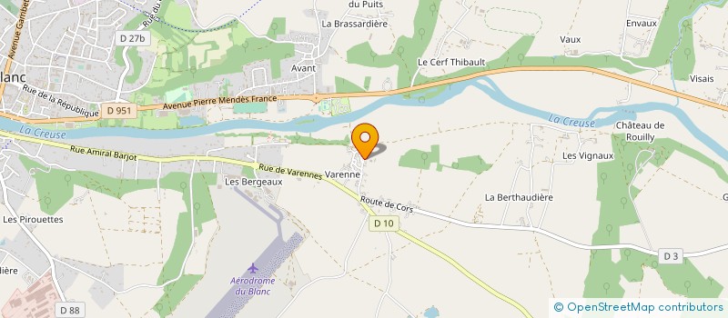 localisation de l'entreprise EARL FRANCHAUD à LE BLANC