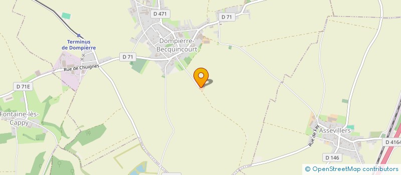 localisation de l'entreprise EARL FRANCOIS VAN DEN BOSSCHE  DOMPIERRE-BECQUINCOURT