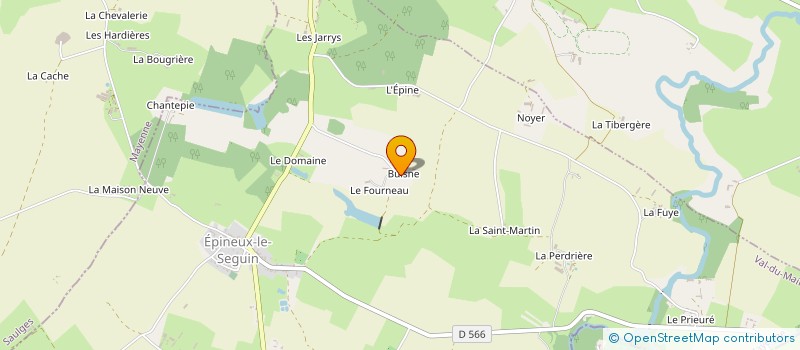 localisation de l'entreprise EARL FRED COTTEREAU à VAL-DU-MAINE