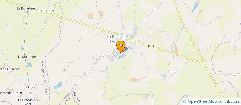 localisation de l'entreprise EARL GANDON  LA BAZOUGE-DES-ALLEUX